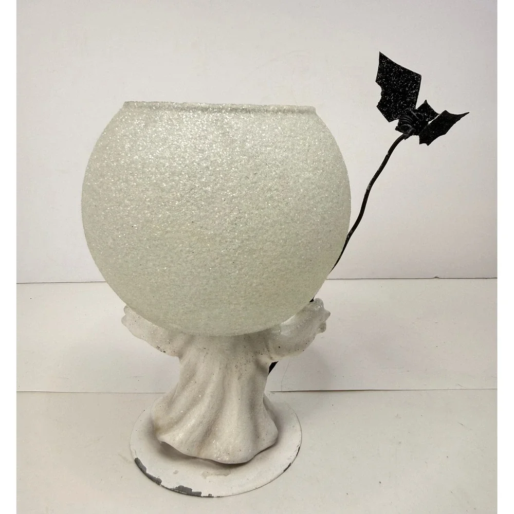 Department 56 Halloween Ghost Glitterville Votive Tea Light Candle Holder VTG